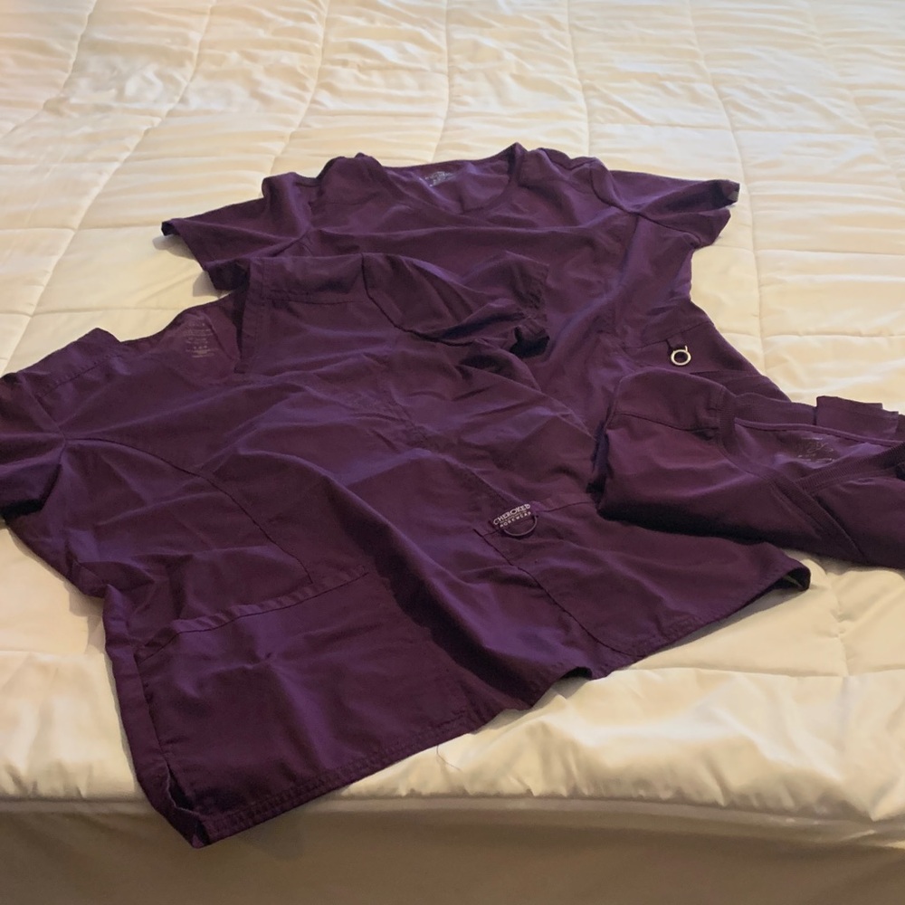 Cherokee Women's Purple Scrub Set